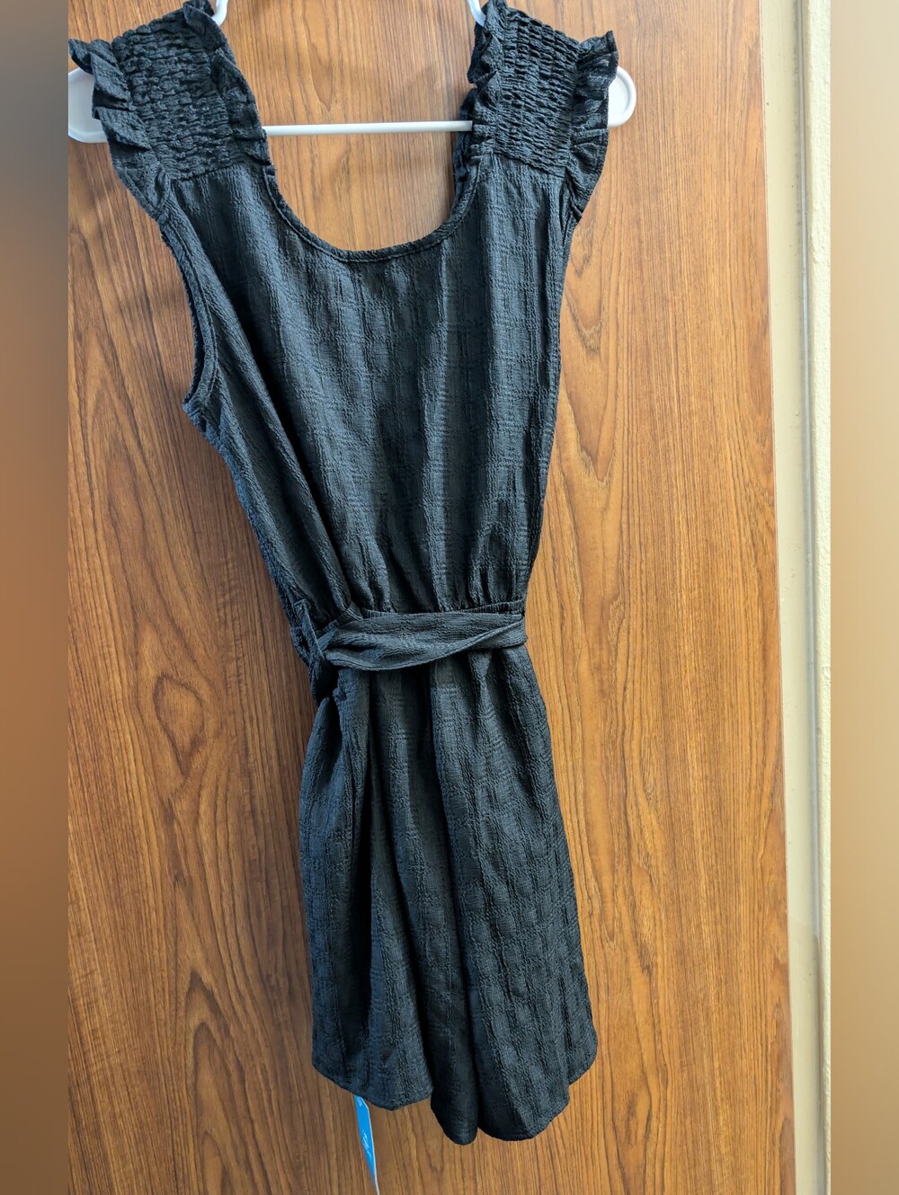 Cupshe Black Sleeveless Tie-Waist Swim Romper - Picture 3 of 4